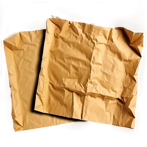 Wrinkled Crumpled Paper PNG 05242024