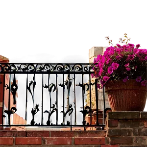 Wrought Iron Balcony Railing Png 05242024 PNG image