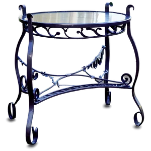 Wrought Iron Bar Table PNG Qxt93