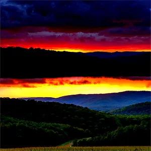 Wv Sunset Over The Hills Png 50 PNG image