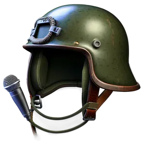 Ww2 Helmet With Microphone PNG Eoc74 PNG