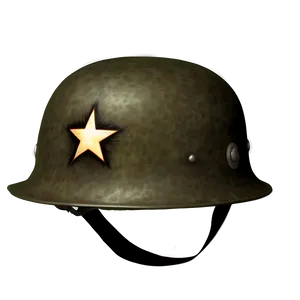 Ww2 Helmet With Scar PNG 19