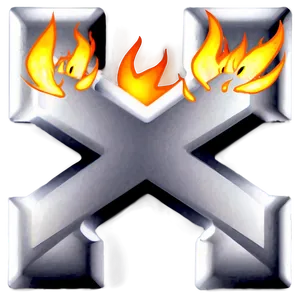 X Mark With Flames Png Lje PNG image