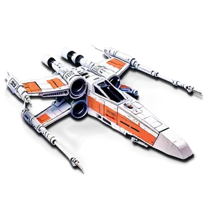 X Wing Side View PNG 68