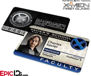 Xaviers School I D Cards Professor X