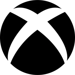 Xbox Logo Blackand White PNG image