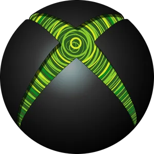 Xbox Logo Green Swirls PNG image