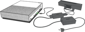 Xbox One Consoleand Kinect Setup PNG image