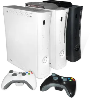 Xbox360 Consolesand Controllers PNG
