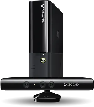 Xbox360 Consolewith Kinect Sensor PNG image
