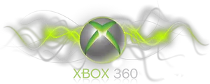 Xbox360 Logowith Green Waves PNG image