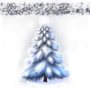 Xmas Tree Fluffy Snow Effect Png 06292024 PNG image