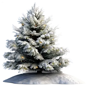 Xmas Tree Fluffy Snow Effect Png Kgm PNG image