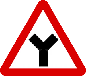 Y Junction Road Sign PNG
