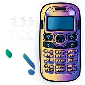 Y2k Era Cellphone Illustration Png 06292024 PNG image