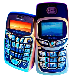 Y2k Era Phone Concept PNG Ffy