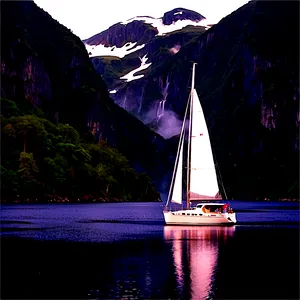 Yacht In Misty Fjords Png Uca40 PNG image