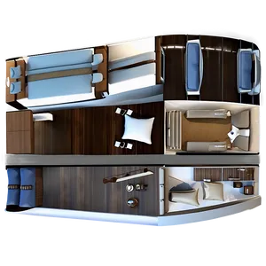 Yacht Interior Bedroom Suite Png Ivt PNG image