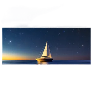 Yacht Ocean Night Sky Png 97 PNG image