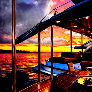 Yacht Sunset Dinner Setting Png Jfc PNG image