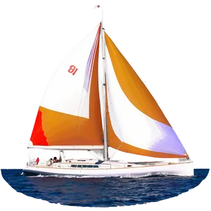 Yacht Under Full Sail Png 05242024 PNG image
