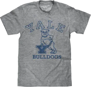 Yale Bulldogs Graphic T Shirt PNG image