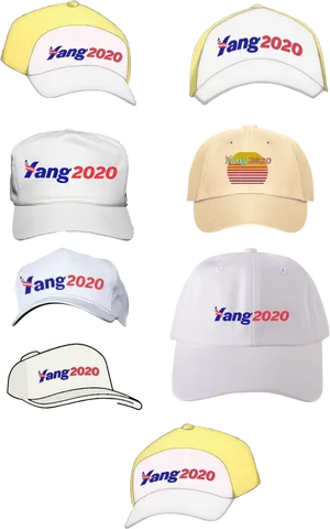 Yang2020 Campaign Hats Collection PNG image