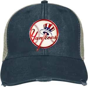 Yankees Baseball Cap Design PNG