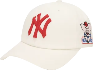 Yankees Capwith Character Embroidery PNG image