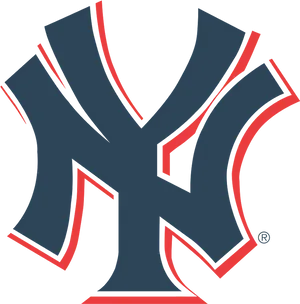 Yankees Logo Black Red Outline PNG image