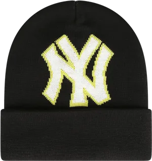 Yankees Logo Embroidered Black Cap PNG image