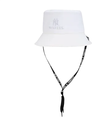 Yankees Logo White Bucket Hat PNG image