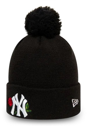 Yankees Pom Beanie Hat PNG image