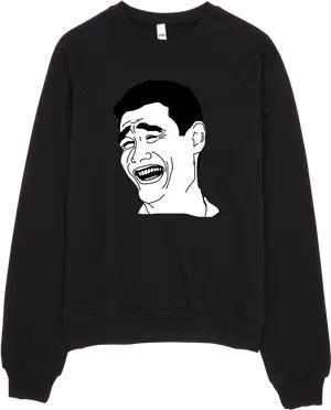 Yao Ming Face Meme Sweatshirt PNG image