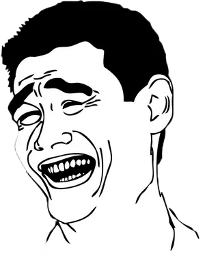 Yao Ming Laughing Meme Face PNG image