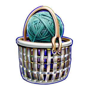 Yarn Ball In Basket Png 06212024 PNG image