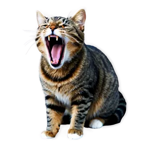 Yawning Cat Clipart PNG Xim PNG