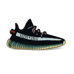 Yeezy Carbon Black Footwear Png Uff24 PNG image