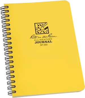 Yellow All Weather Journal Spiral Bound PNG image