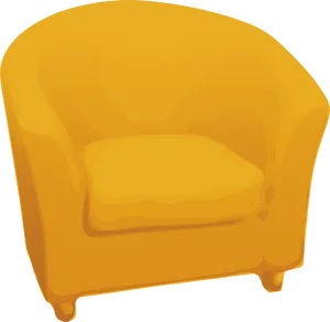 Yellow Armchair Illustration PNG image