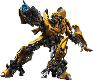Yellow Autobot Warrior PNG