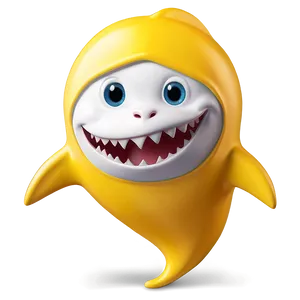 Yellow Baby Shark Cute Pose Png 23 PNG image