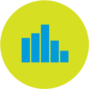 Yellow Background Blue Bar Chart PNG image