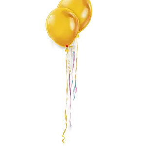 Yellow Balloon Background PNG 06262024 PNG