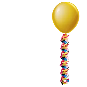 Yellow Balloon Background PNG 11