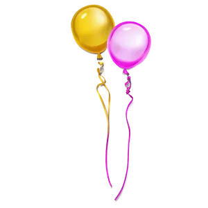 Yellow Balloon Background PNG 40