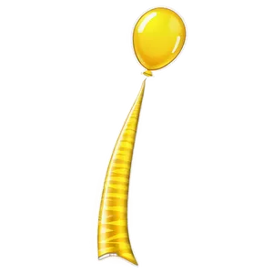 Yellow Balloon Border PNG Nuo