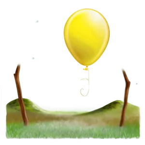 Yellow Balloon In Sky PNG Avr17 PNG