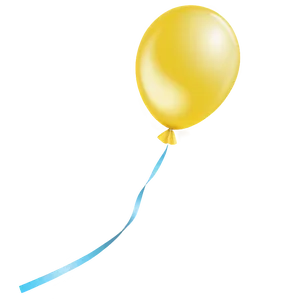Yellow Balloon Isolated PNG 93