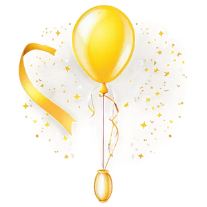 Yellow Balloon Vector Png 06262024 PNG image